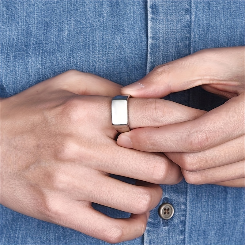 Geometric Circle Ring Stainless Steel Minimalist Punk Lightweight